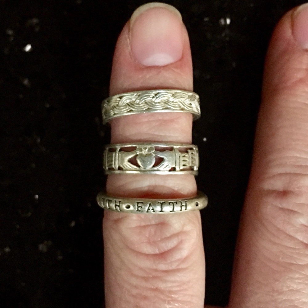 Lot of 3 sterling silver rings